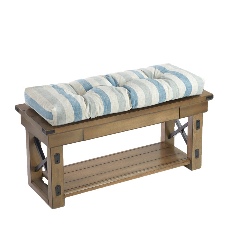Highland Dunes Gripper Coastal Stripe Extra Thick Non Slip Indoor Bench